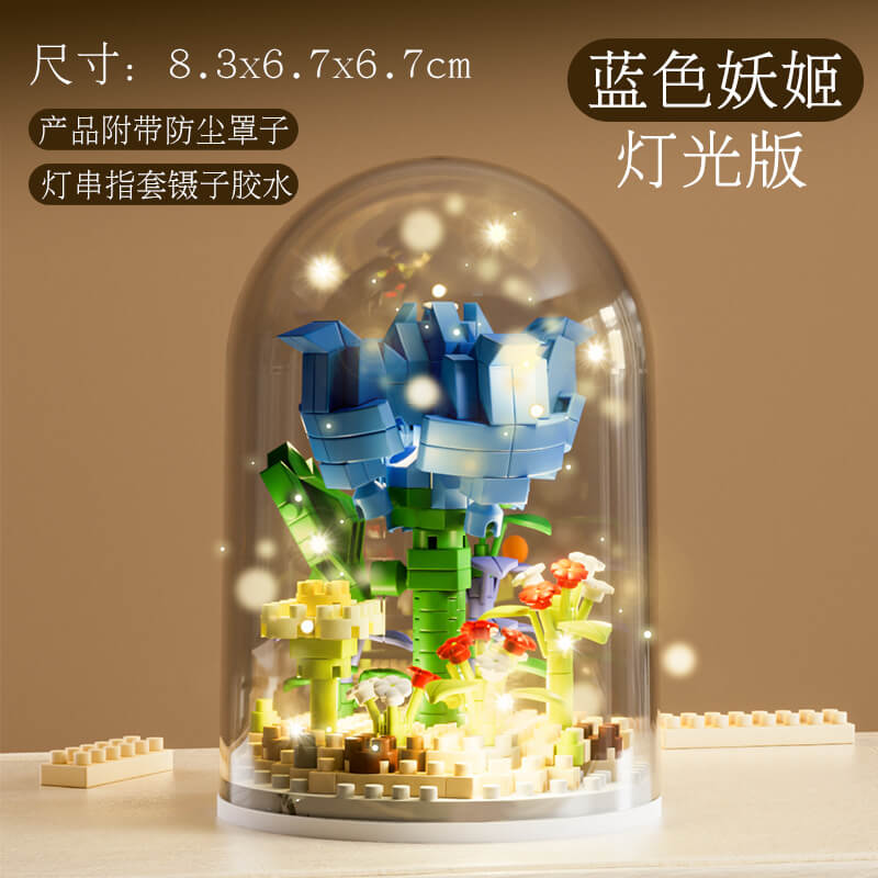 Mini Building Block Flower Set – Kids Toy Puzzle & Decorative Gift