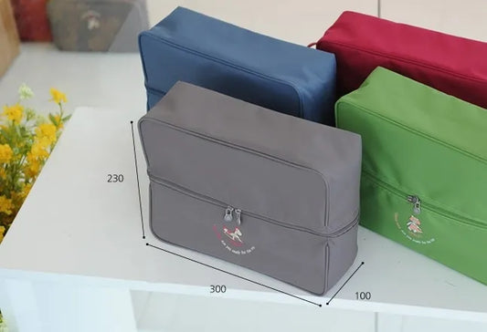Waterproof Travel Shoe Pouch With Partition Divider For Packing Luggage
