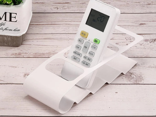 Remote Holder 4-Grid Desktop Organizer Holder for TV & AC Remotes, Space-Saving Rack.