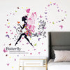 Magical Butterfly Fairy and Swirls Wall Decal
