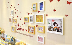 New DIY Photo Frames Design With Wall Sticker For Home Decoration.