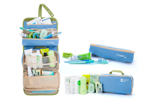 Foldable Travel Bag Cosmetic Organizer 4-in-1 Foldable Toiletry Bag for Travel, Removable Storage Bags, Travel Cosmetic Organizer Bag for Women / Men