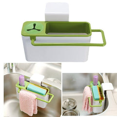 Self-Draining Sink Organizer for Brushes, Sponges & Cleaning Cloths, Kitchen Sink Draining Organizer Rack