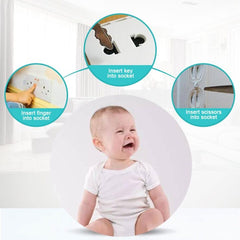Set of 6 Socket Cover Clips Protect Your Kids from Electric Sockets Secure & Durable Socket Safety Covers.