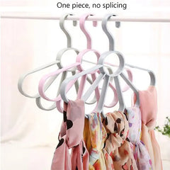 Clear Acrylic Multi-Loop Scarf And Belt Closet Space Saver Hanger