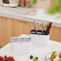 EcoCo Multifunctional Chopstick Holder Wall Mounted Drainage Kitchen Storage Rack