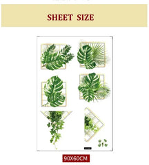 3D Green Ivy Wall Sticker Lifelike Self-Adhesive Plant Design for Living Room & Drawing Room.