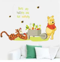Winnie The Pooh And Tigger Garden Wall Decal Sticker