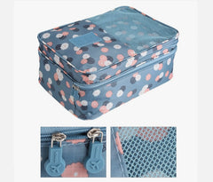 Pink Leopard Print Portable Travel Packing Cube Luggage Organizer Bag
