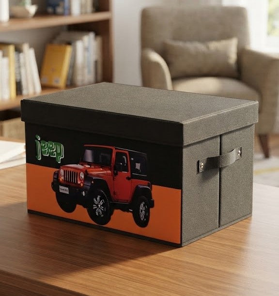 Jeep Toy Box Foldable Storage Chest Organizer Bin