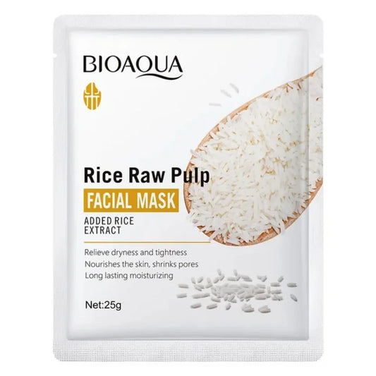 Bioaqua Rice Raw Pulp Facial Mask Shrinks Pores Care