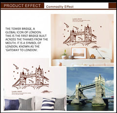 London Bridge Wall Sticker, Creative PVC Wall Paper Sticker For  Bedroom, Living Room, Drawing Room  Wall Art Decal