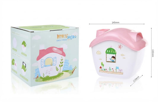 Cute Cartoon House Tissue Box Holder With Chimney Dispenser