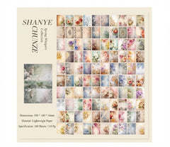 Misty Island Chronicles Vintage Floral Stickers Lightweight Paper Notepad