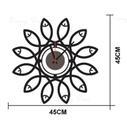 DIY Clock Elegant Design Clock With Sticker For Home Decor.