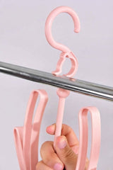 Pink Plastic Double Hook Shoe Drying Rack and Storage Hanger