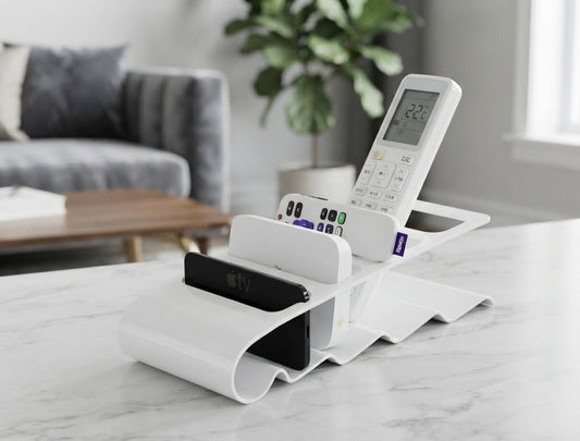 4 Slot Plastic Desktop Remote Control Organizer Storage Stand Holder