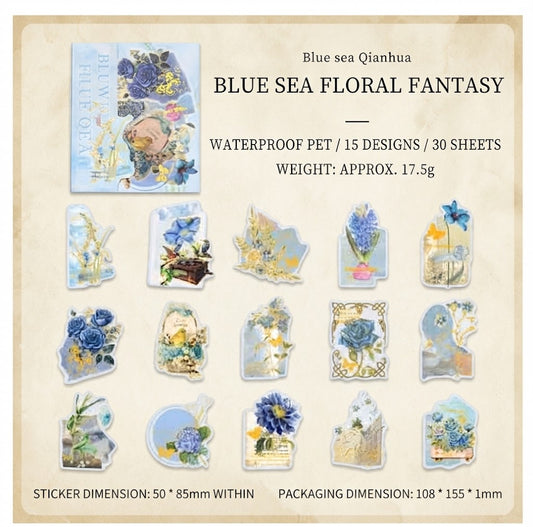Floral-Themed Vintage Scrapbook & Journaling Material Paper Packs Set