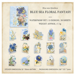 Floral-Themed Vintage Scrapbook & Journaling Material Paper Packs Set
