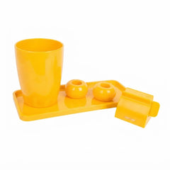 Anya Portable Toothbrush Holder Set with Tumbler and Toothpaste Dispenser