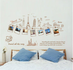 World Travel Landmarks and Photo Frames Wall Decal