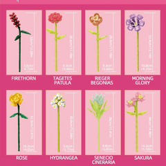 Flower Bouquet Building Block Set – Colorful DIY Brick Flower Arrangement