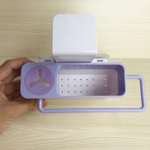 Self-Draining Sink Organizer for Brushes, Sponges & Cleaning Cloths, Kitchen Sink Draining Organizer Rack