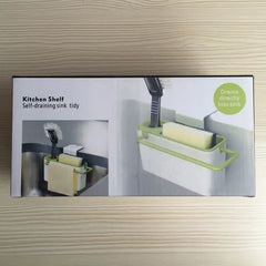 Self-Draining Sink Organizer for Brushes, Sponges & Cleaning Cloths, Kitchen Sink Draining Organizer Rack