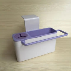 Self-Draining Sink Organizer for Brushes, Sponges & Cleaning Cloths, Kitchen Sink Draining Organizer Rack