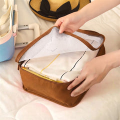 Set of 3 Pink Mesh Travel Packing Organizer Bags for Luggage