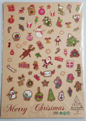 Festive Christmas Tree Santa Snowman Vinyl Wall Sticker Decal