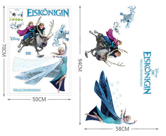 Disney Frozen Elsa Anna Olaf Sven Wall Decal Sticker Removable