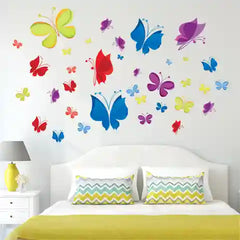 Colorful Butterflies Wall Sticker Decal for Living Room Decor