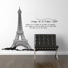 Eiffel Tower French Quote Wall Sticker Decal For Home Decor