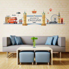 London England Cityscape Landmarks Removable Vinyl Wall Sticker Decal Mural Art