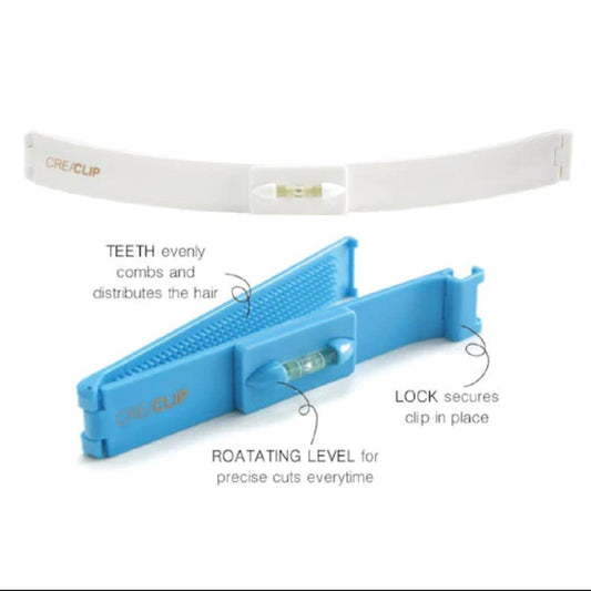 CreaClip Professional DIY Hair Cutting Tool Set With Level Bar