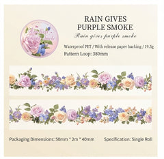 Botanical Floral PET Decorative Tape Assorted Journaling Craft Roll Set