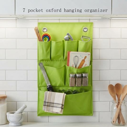 Over the Door Multi Pocket Fabric Wall Hanging Storage Organizer
