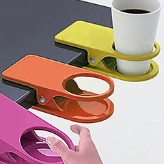 Red Clip-On Desk Cup Holder for Drinks and Tumblers