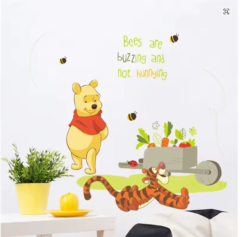 Winnie The Pooh And Tigger Garden Wall Decal Sticker