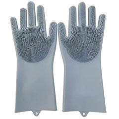 Silicone Gloves With Scrubber Multifunction Glove For Dishwashing.