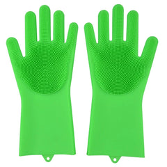 Silicone Gloves With Scrubber Multifunction Glove For Dishwashing.
