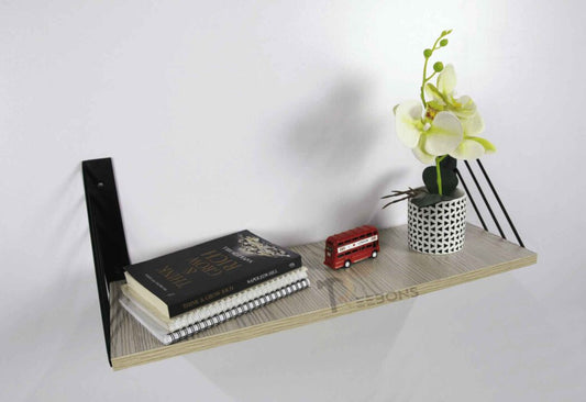 High Quality Floating Shelve With 2 Metal Brackets For Home Decoration.