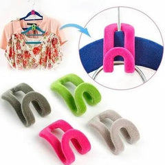 Velvet Cascading Hanger Connector Hooks Space Saving