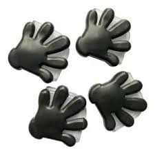 Soft Rubber Baby Safety Corner Guards for Table Edges, Hand Shape, Black