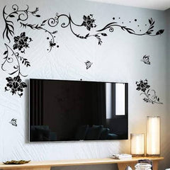 Flowery Branch Wallpaper Creative PVC Wall Sticker For Home Decoration House Wall Decor for Bedroom, Living Room, Drawing Room.