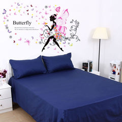 Pink Butterfly Fairy Wall Stickers for Girls Bedroom Nursery Decor
