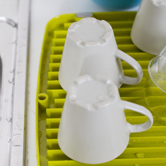 Kitchen Dish Drying Tray with Sloped Drainage Multifunctional Dish Drying Tray.