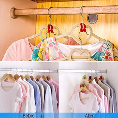 Velvet Cascading Hanger Connector Hooks Space Saving