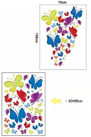 Colorful Butterflies Wall Sticker Decal for Living Room Decor